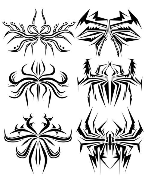 抽象蜘蛛纹身 — 图库矢量图片