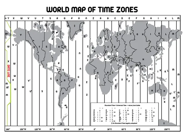 Zaman harita — Stok Vektör