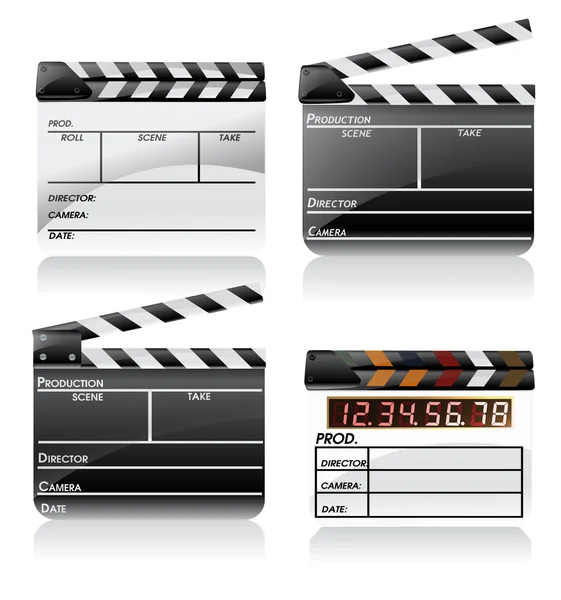 Filmklappbrett-Set — Stockvektor