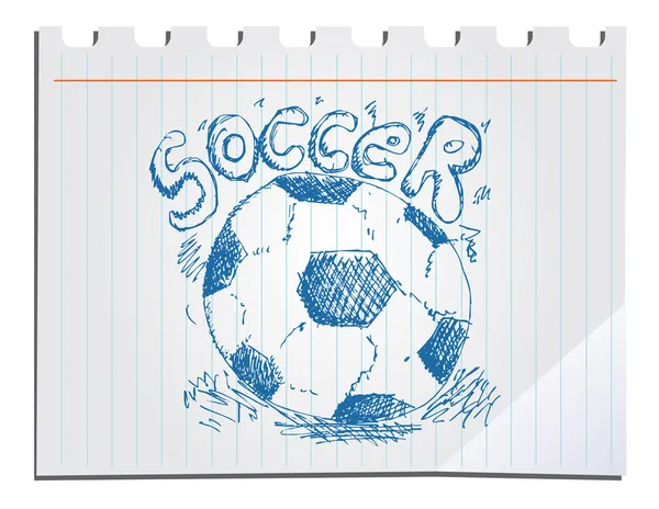 手描きのサッカー — ストックベクタ