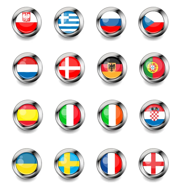 stock vector Europan flag buttons