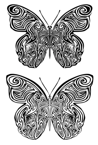 Butterfly tattoo — Stock Vector