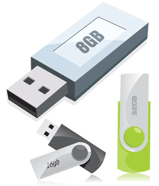 USB-Sticks — Stockvektor