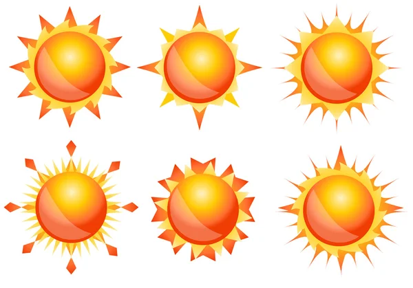 stock vector set of sun