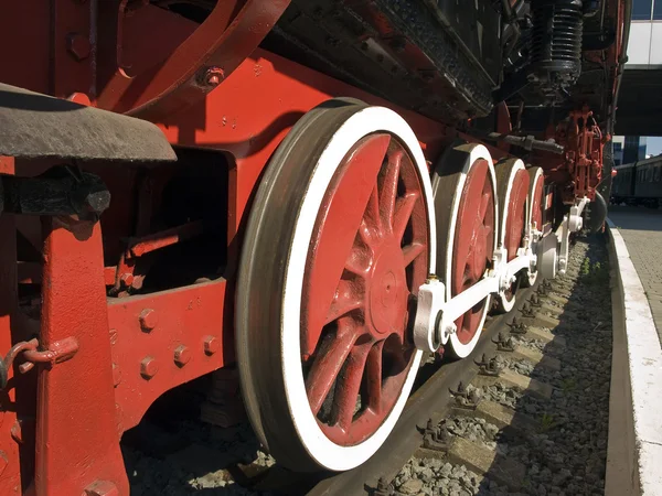Koła lokomotywa — Zdjęcie stockowe