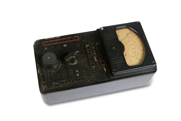 O instrumento de medição elétrica retro — Fotografia de Stock