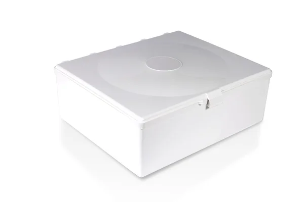 Біла коробка — стокове фото