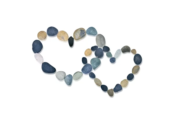 Two hearts made of stone — Stock Photo, Image