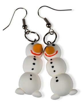 Snowman Earrings clipart