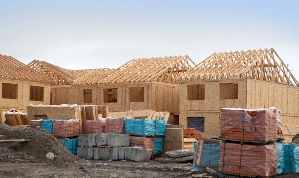 Construção de novas casas — Fotografia de Stock
