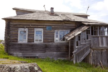 Post Office building in the village Kovda clipart