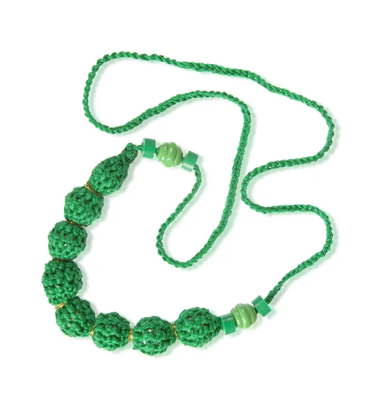 Decoration made of green yarn — Stock Photo, Image