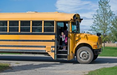 Yellow school bus clipart