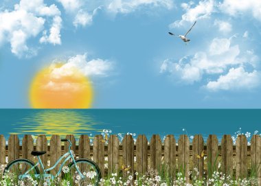 Serenity by the sea clipart