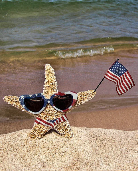 Peixe-estrela patriótico — Fotografia de Stock