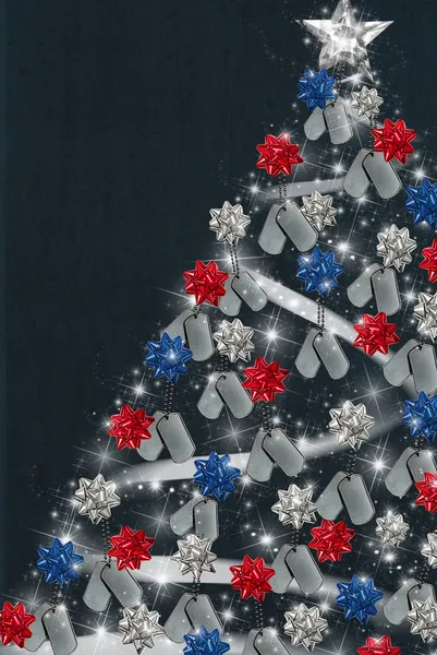 Militaire kerstboom — Stockfoto