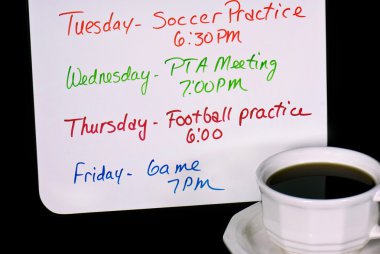 Week's Schedule clipart