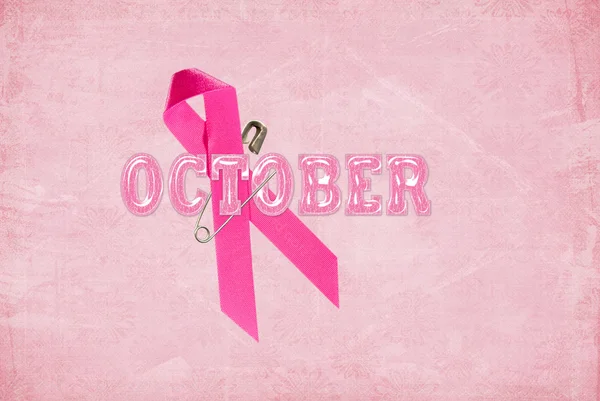 Рожевий жовтня стрічки — стокове фото