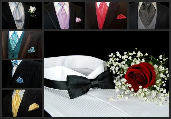 Wedding Tuxedo Collage — Stock Photo, Image