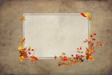 Autumn Frame with foliage clipart