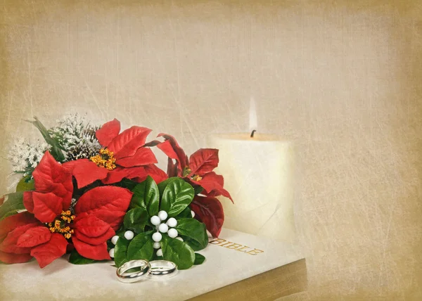 Bouquet de mariage Poinsettia — Photo