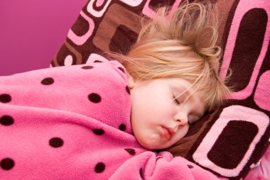 Little girl sleeping clipart