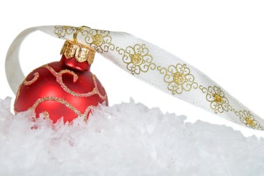 Red Ornament in snow