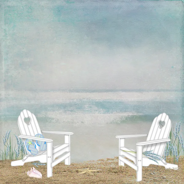 stock image Seashore Beach Chairs