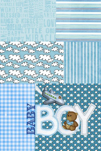 Baby Boy Announcement — Stock Photo, Image