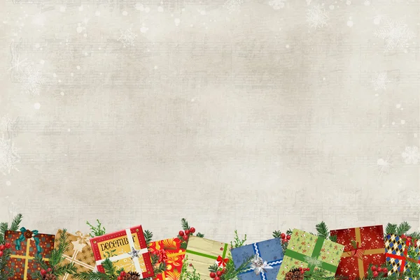 Christmas Gift border — Stock Photo, Image