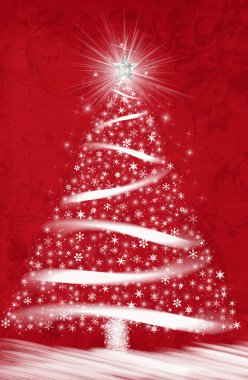 White Christmas tree clipart