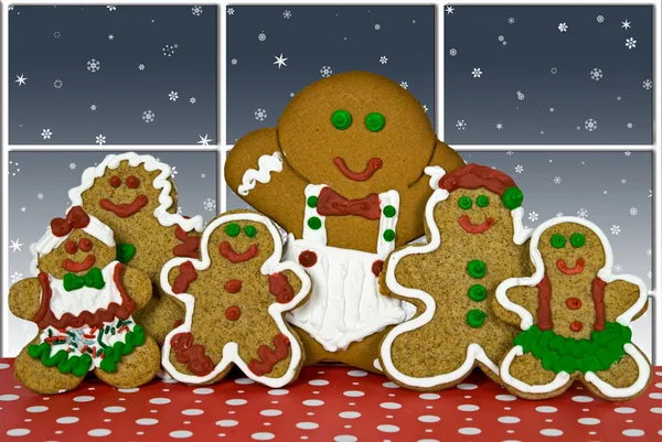 Gingerbread aile — Stok fotoğraf