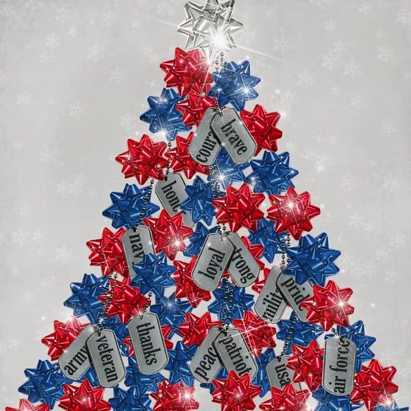 Árvore de Natal militar — Fotografia de Stock