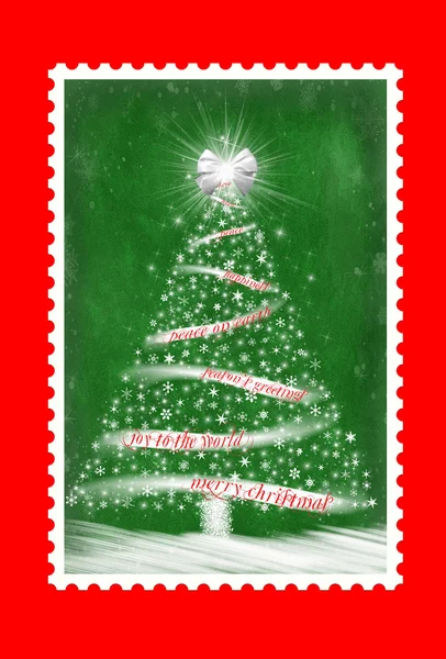 Carimbo da árvore de Natal — Fotografia de Stock
