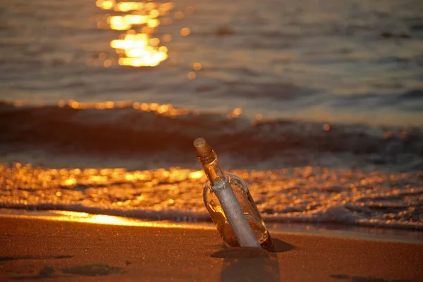 Bottiglia tramonto — Foto Stock