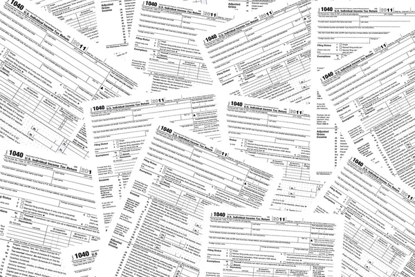 Formulários do imposto sobre o rendimento — Fotografia de Stock