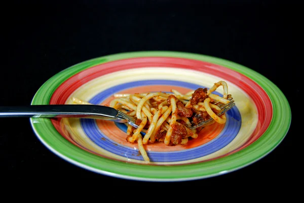 A villát spagetti — Stock Fotó