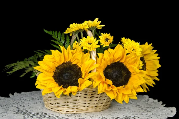 Sunflower basket — Stock Photo, Image