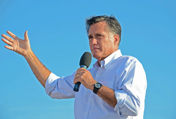 Mitt Romney giving a speech