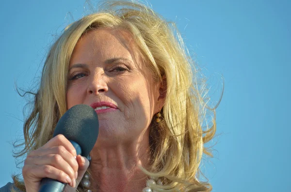 stock image Ann Romney giving a speech