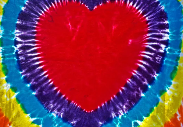 Retro tie dye heart — Stock Photo, Image