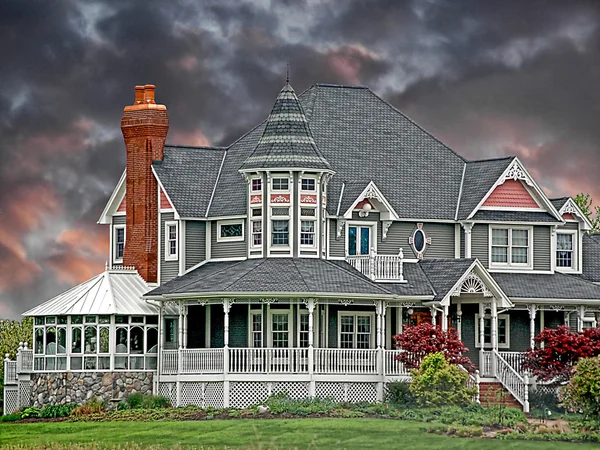 Lyx hus på landet — Stockfoto