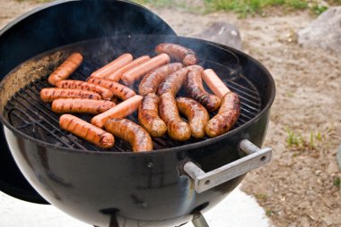 Bratwurst grilling clipart