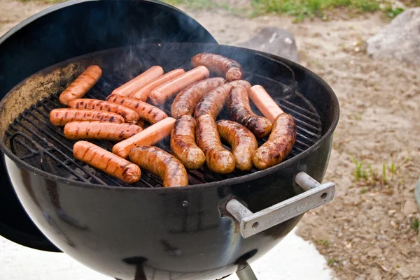 Bratwurst grilling — Stock Photo, Image