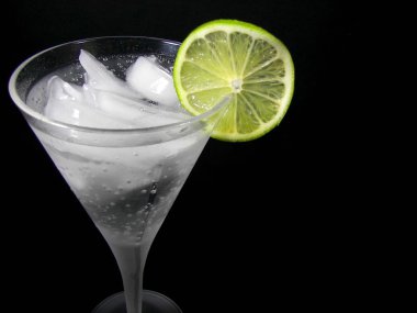 Lime slice on cocktail clipart