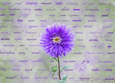 Mother's Day Dahlia clipart