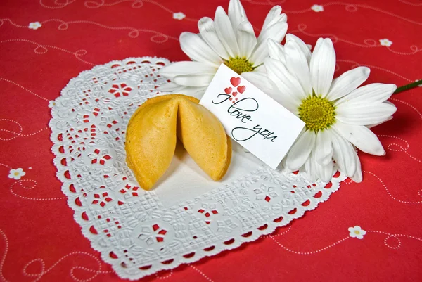 Biscotto della fortuna di San Valentino — Foto Stock