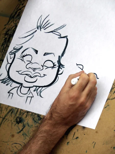Desenho em caricatura — Fotografia de Stock