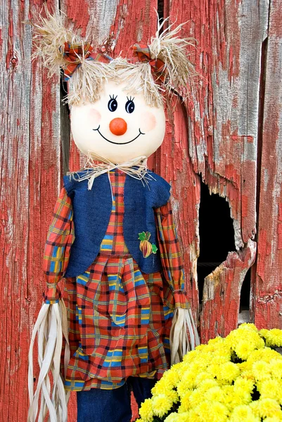 Scarecrow girl — Stock Photo, Image