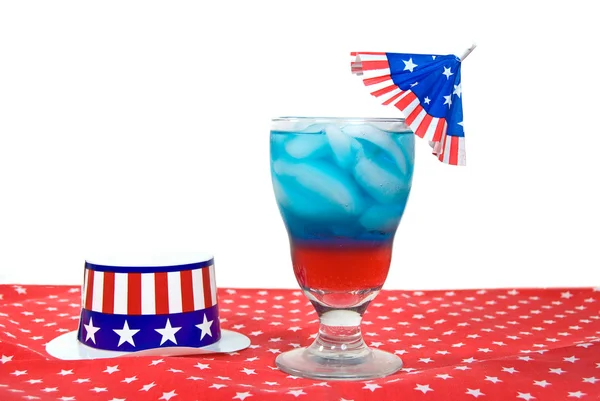 Patriotic drink with hat — ストック写真